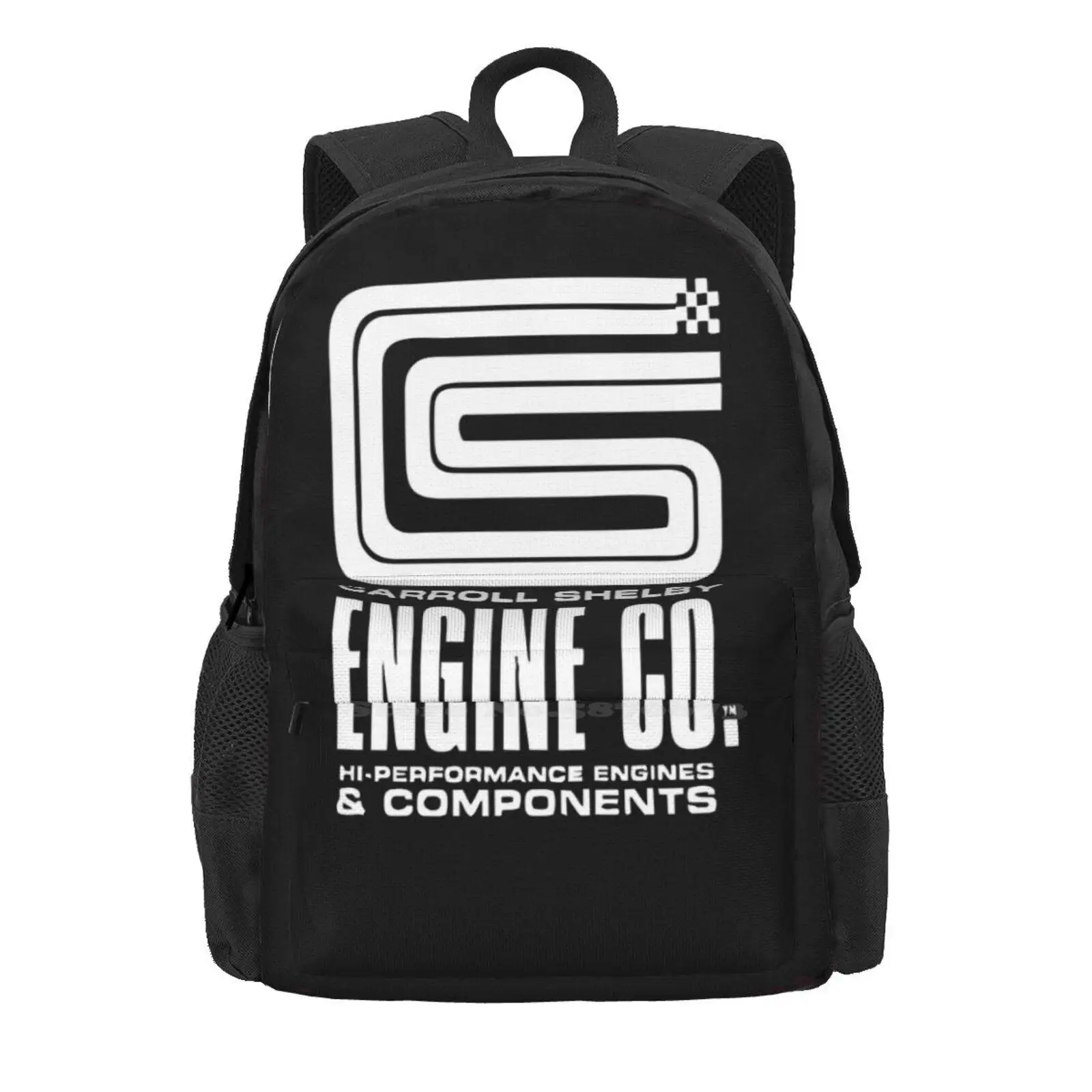 Carroll Engine Co School Bags Travel Laptop Backpack Shelby Car Racing Retro Shelby