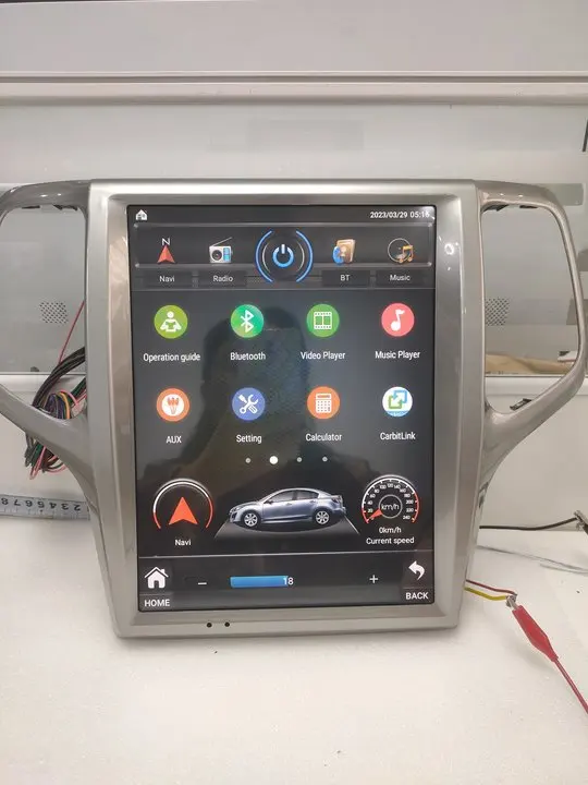 Reproductor Multimedia con Android 13 y GPS para Jeep Grand Cherokee, autorradio 2 Din con pantalla Vertical estilo Tesla, reproductor de vídeo, 2014 - 2020