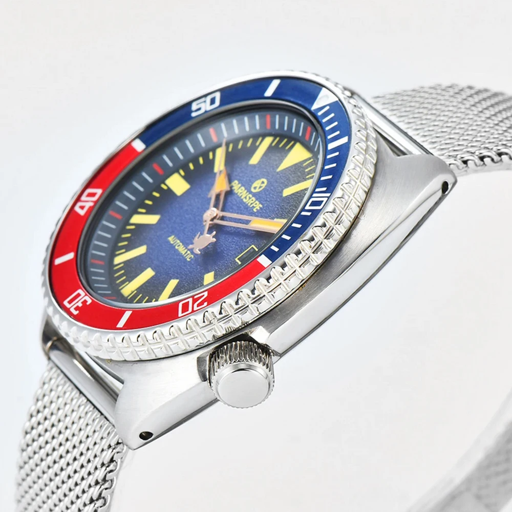 NH35 автоматический механизм черепаха механические часы мужские 45 мм, водонепроницаемые часы с датой спортивные часы сапфировый тканый стальной ремешок для часов