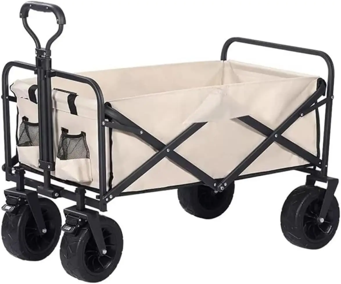 

Складная уличная тележка-платформа, портативная, большой вместимости, для кемпинга, легкая, для барбекю, хозяйственная тележка