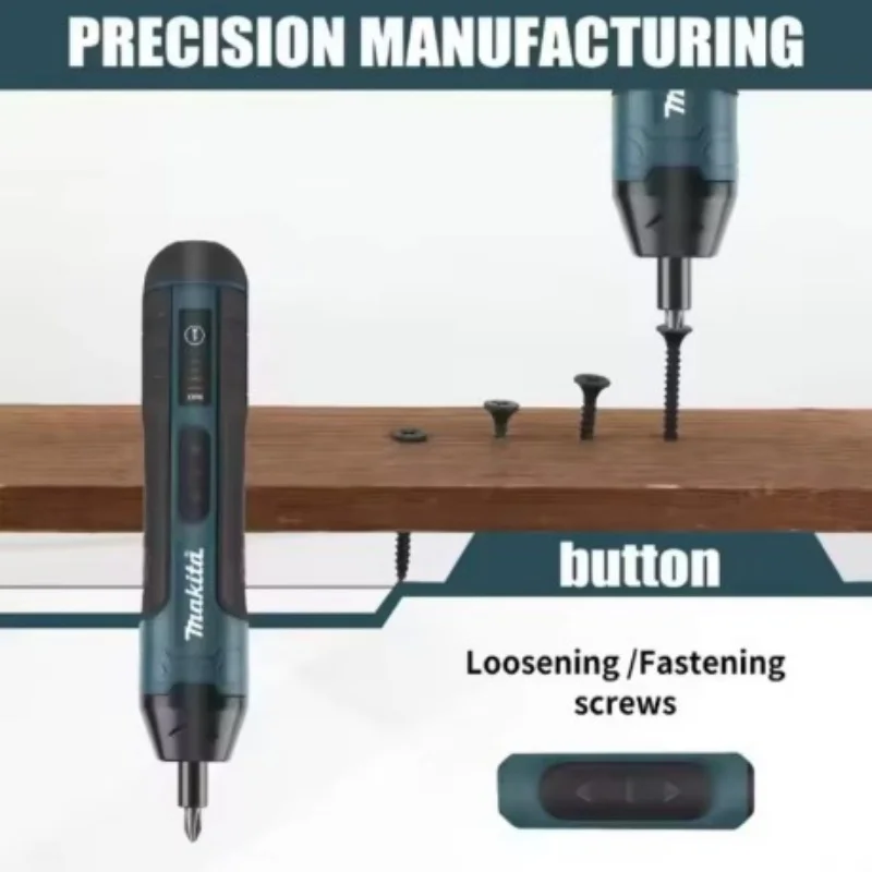Makita Cordless Electric Screwdriver 3.6V 5N.m Torque 1/4' Chuck 1300mAh Li-ion Battery HT422 for Home Improvement