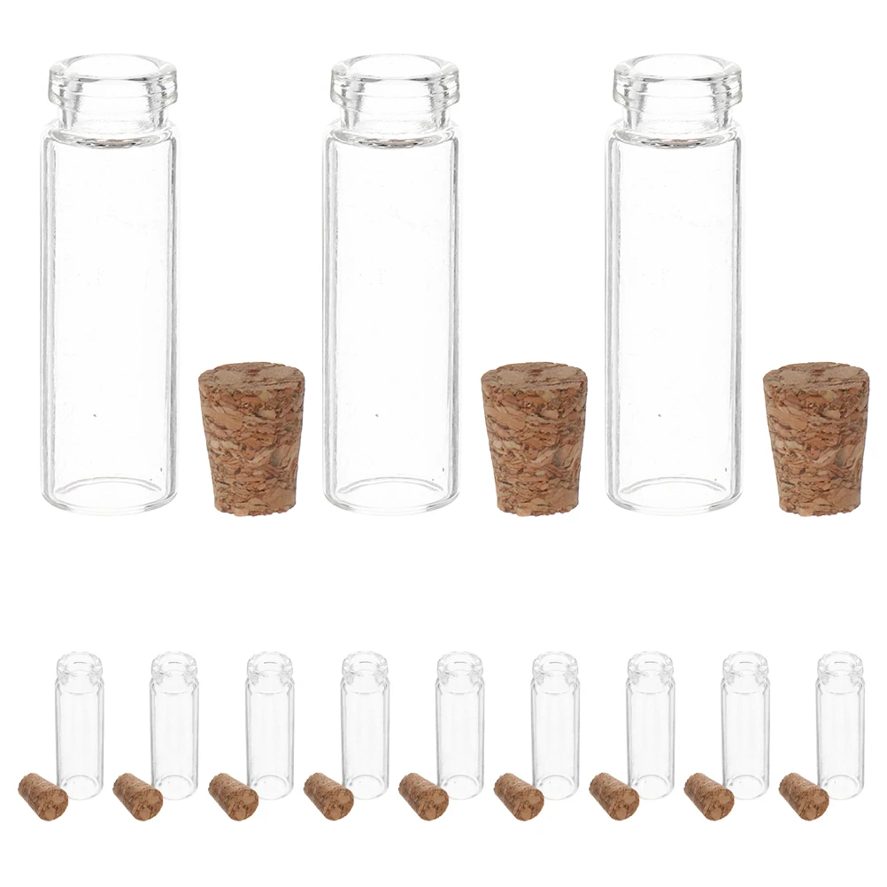 

100pcs Mini Glass Wishing Bottles 2Ml Clear Vials With Cork Stoppers Compact Waterproof Drifting Jars For Diy Crafts Weddings