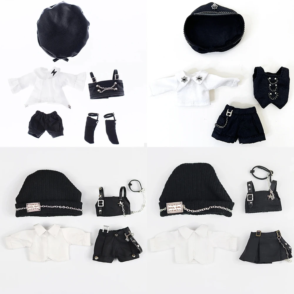 

Ob11 Кукла Готическая одежда Униформа Костюм Платье Рубашка Шляпа Жилет Шорты Комплект Nendoroids Одежда для Gsc, Obitsu11, Molly, P9, 1/12bjd