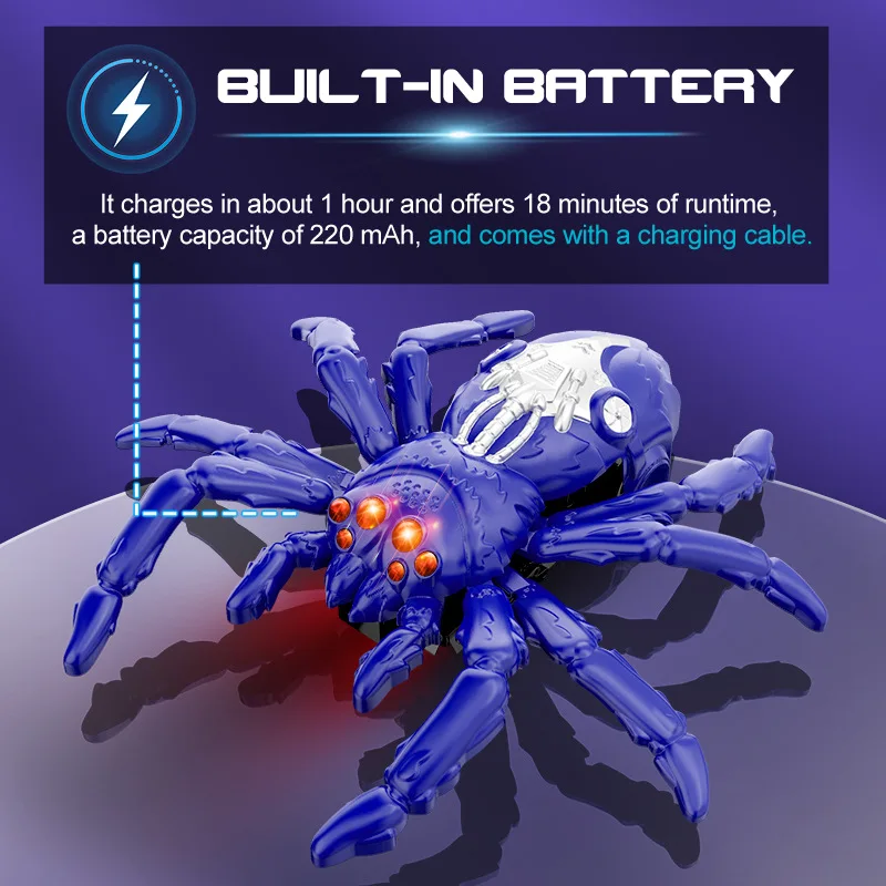 جدار تسلق العنكبوت جدار الزاحف روبوت أبو بريص التحكم عن بعد 360 °   لعبة سيارة كهربائية دوارة، هدايا عيد الميلاد المزحة الرائعة