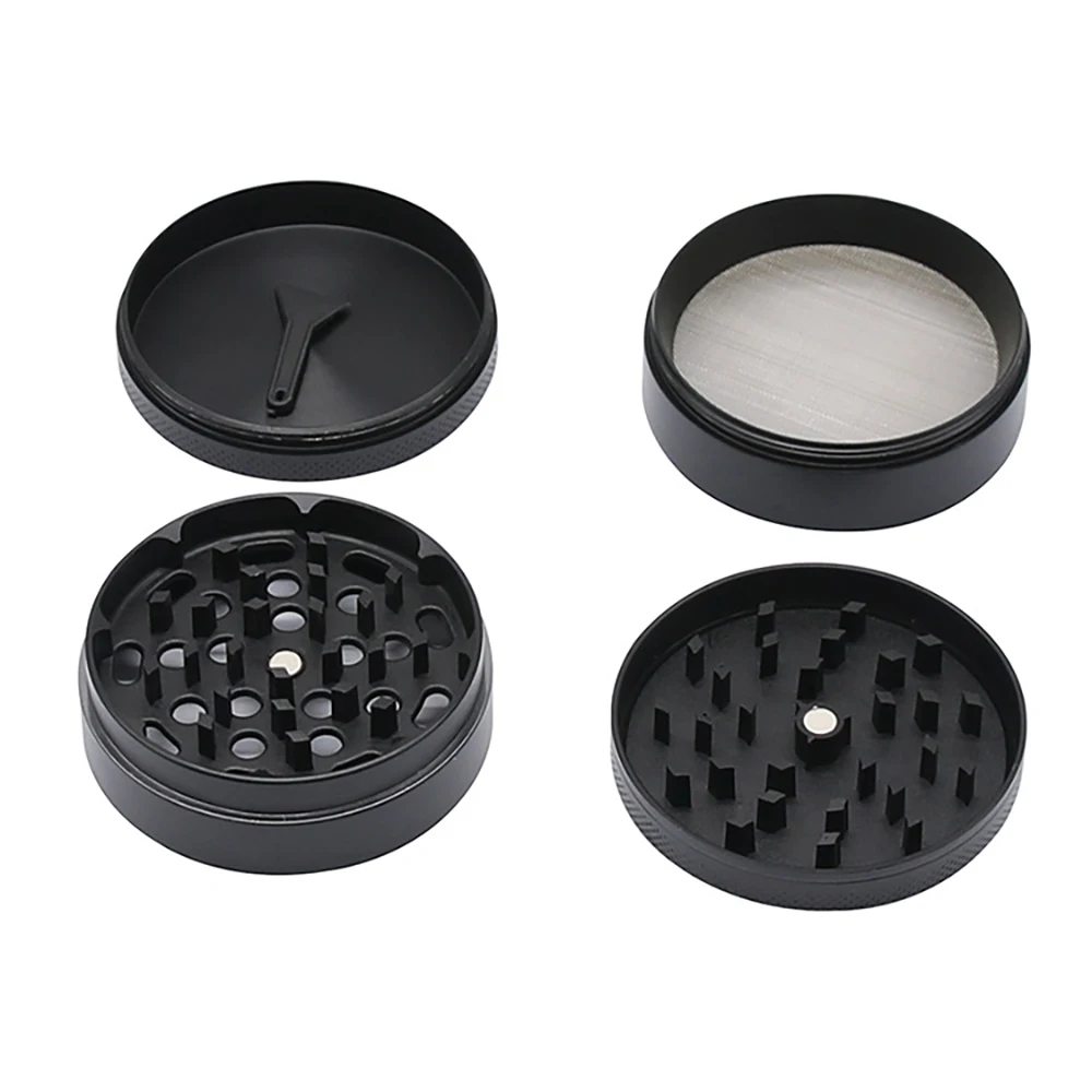 63mm Zinc Alloy Herb Grinder 4-layers Tobacco Crusher Manual Durable Spice Mills Smoking Accessories for Smoker Holiday Gifts