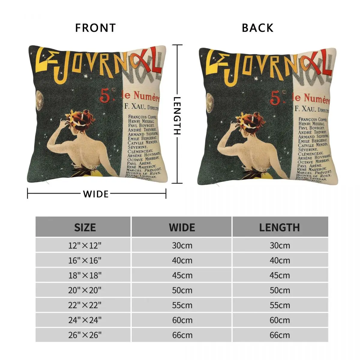 Le Journal Publiera Rome Par Emile Zola Square Pillowcase Polyester Linen Velvet Creative Zip Decorative Home Cushion Cover