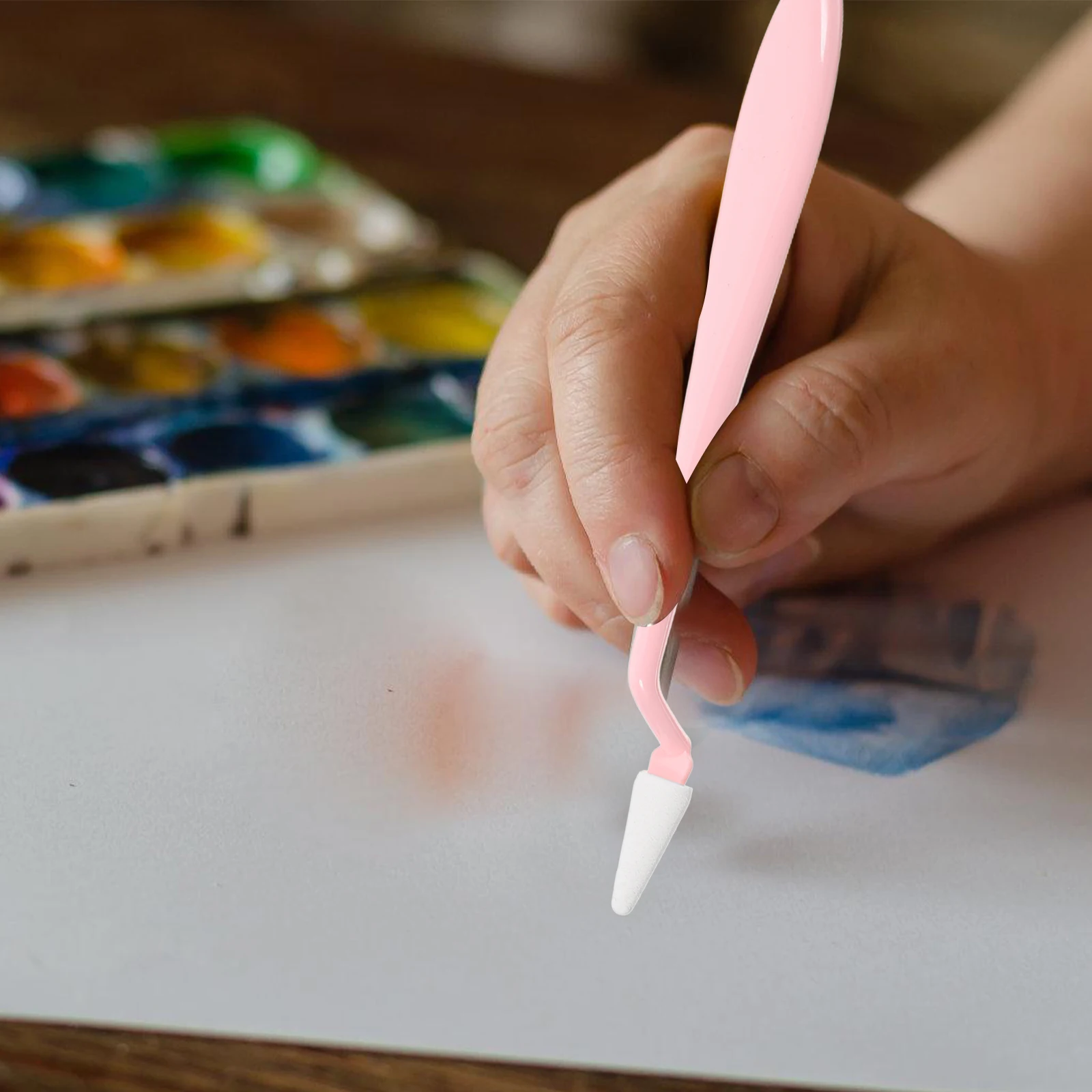 

2Set Sketch Eraser Blending Sponge Pen Replacement Heads Artist Drawing Blenders Tools Painting Highlight Correction Tool