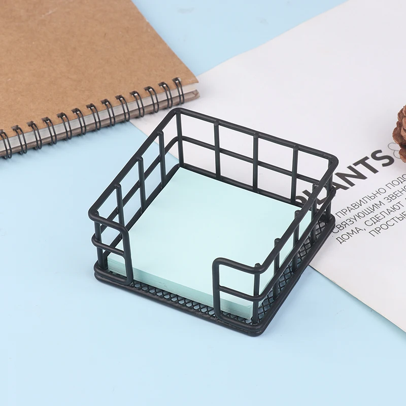 

Metal Sticky Note Holder Square Black Sticky Note Dispenser Holder For Desk Office Dorm