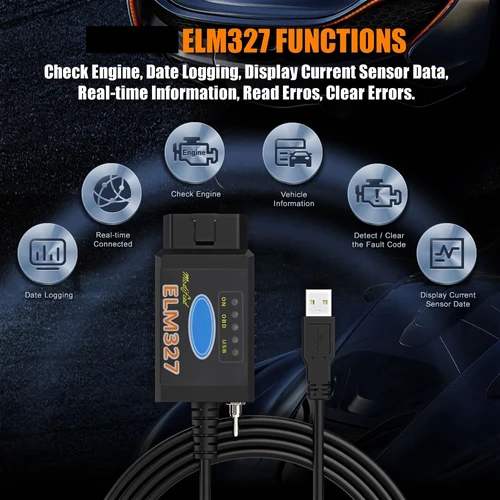 Imagen 2 del producto HS-CAN/MS-CAN ELM327 V1.5 interruptor PIC18F25K80 Chip compatible con BT/WIFI ELM 327 para Ford FORScan OBD2 escáner de diagnóstico de coche