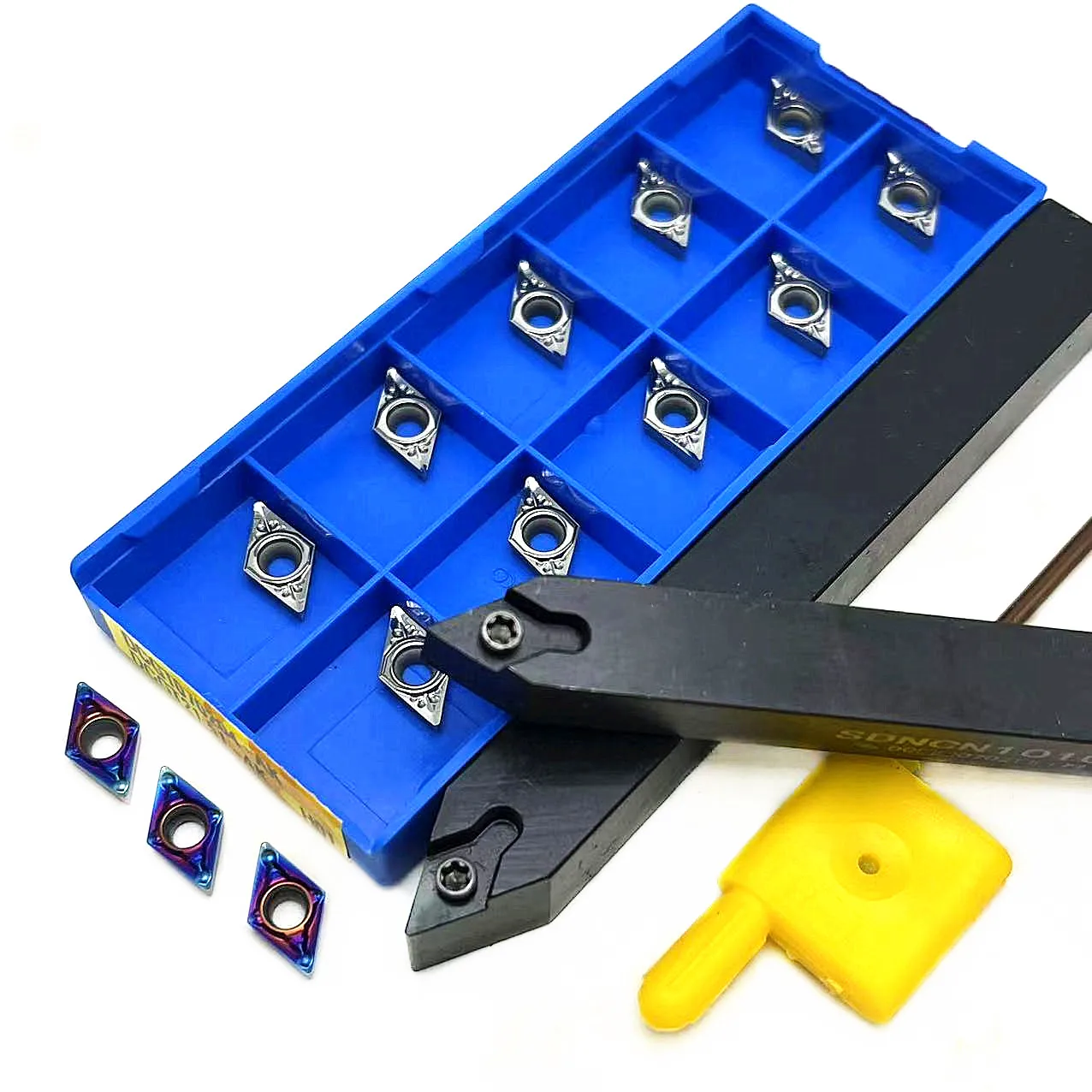 CCMT060204 VP15TF CCMT060204 UE6020คาร์ไบด์แทรกภายในเครื่องตัด CNC เครื่องกลึงโลหะ CCMT 060204เครื่องกลึงเครื่องมือ