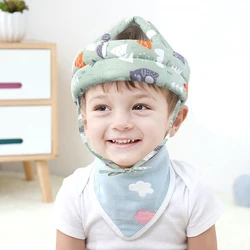 Baby Safety Helmet Head Protection Hat Safety Soft Comfortable Head Security Protection Crash Cap Adjustable Protective Headgear