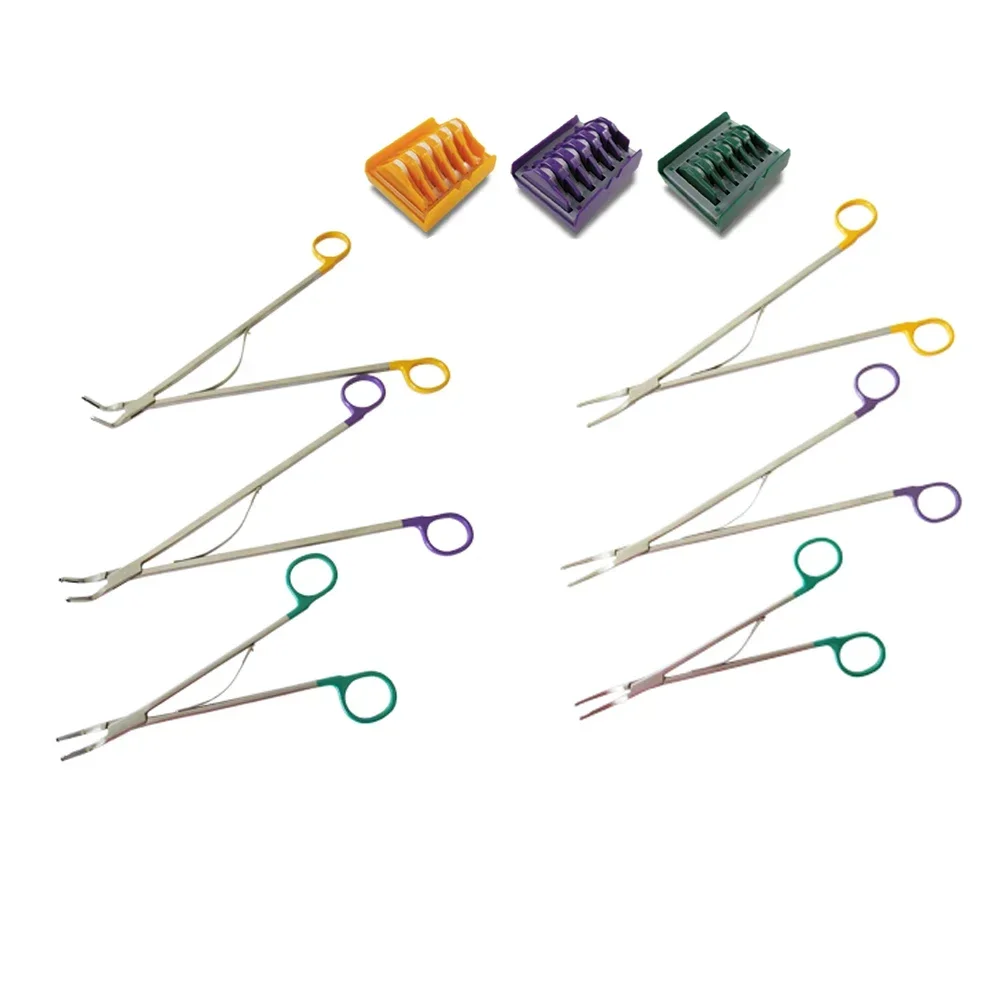 Curved Right Angle Open Surgery Hemolock Endoclip Poly-lok Hemoclip Hemolok Clip Applier/Haemostatic Hem-o-lok Clip Applicator