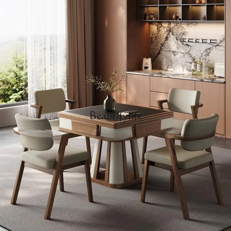 

New Chinese-style automatic household ultra-quiet mahjong table and dining table dual-purpose integrated solid wood