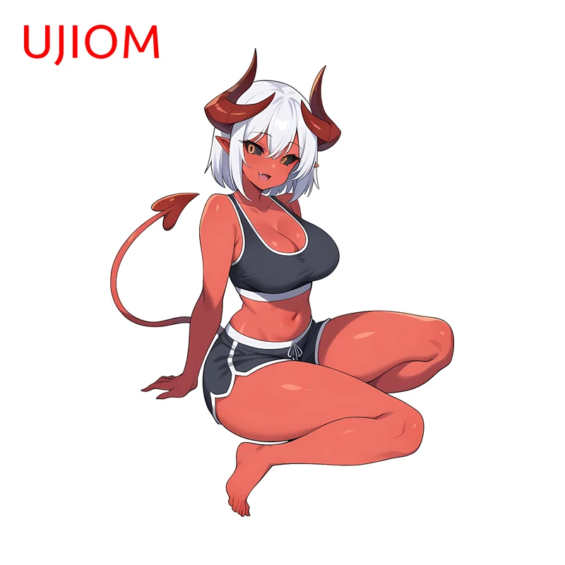 UJIOM ملصق حائط مغر للصقوق جميل عصري فني أنيق رسومات من الفينيل مناسب للأسطح الملساء