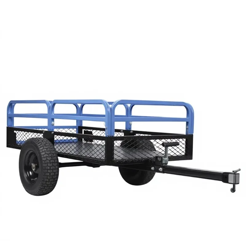 680kg all-terrain vehicle (ATV) multi-function steel dump trailer with 16-inch wheels for garden farm motorcycle and ATV use