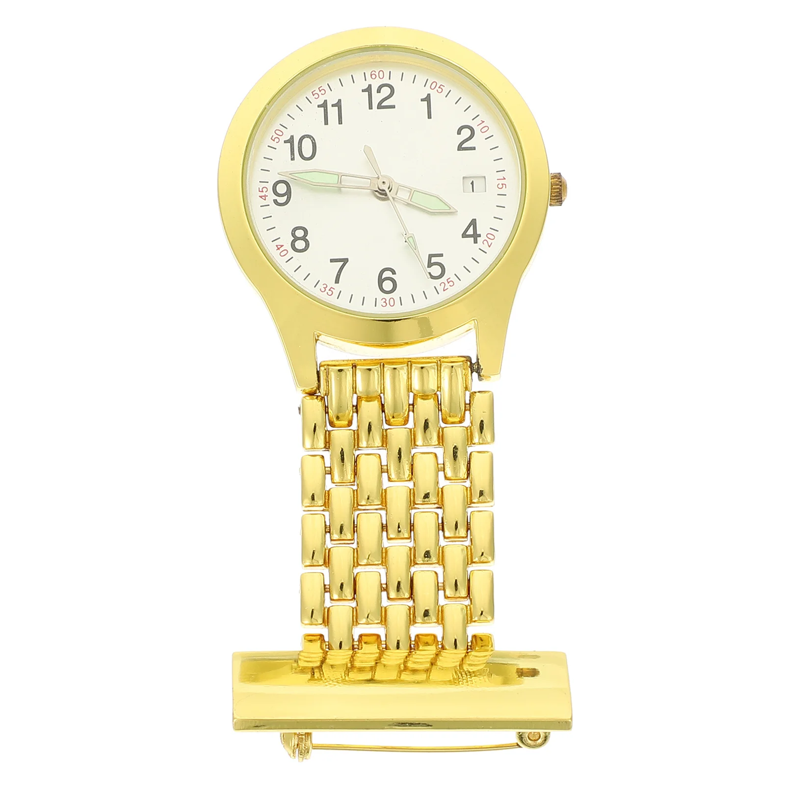 

1Pcs Nurse Pocket Watch Durable Practical Clip Nursing Hanging Brooch Watch Luminous Dial Accurate for Doctors Nurses
