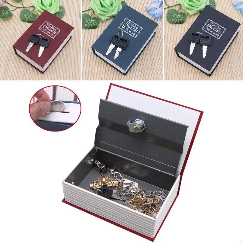 91AF Dictionary Lock Box Can Safely Store Cash Jewelry Passports and Other Valuables view 5