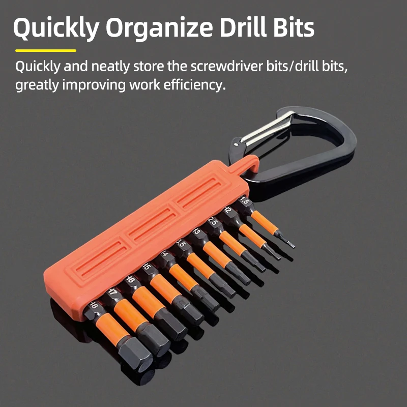 1/4” Hex Shank Screwdriver Bit Holder Portable 10/22 Holes Storage Case Organizer Screw Driver Head Drill Bits Stand Case Tools