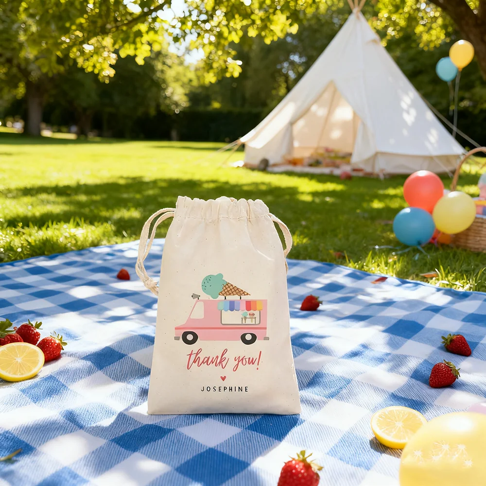 Party Favor Bag - Personalizado 4 pçs sorvete caminhão festa