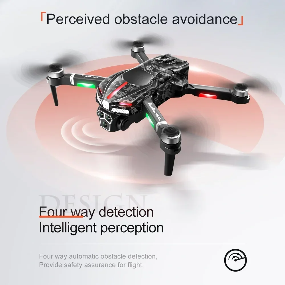 V186 Professional Drone 8K With Three Camera 5G WIFI Smart Four-Sided Obstacle Avoidance FPV Brushless Motor RC Quadcopter Drons