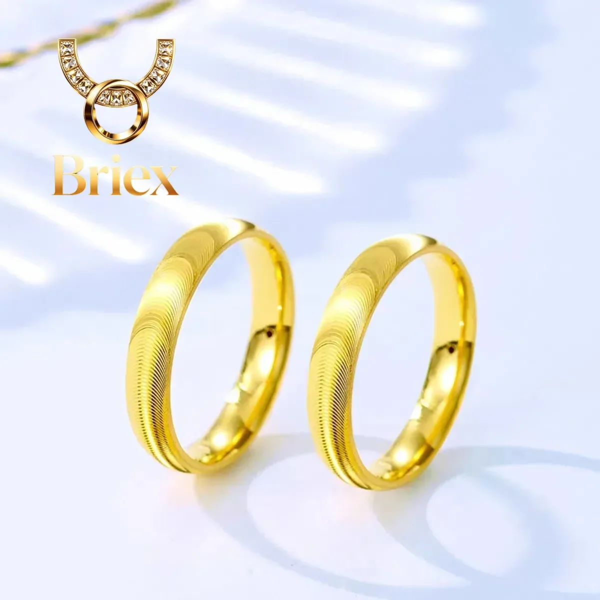 

Briex Jewelry High - Grade 24K Pure Gold AU999 Cat's Eye Ring, Fashionably Simple for Couples, Wholesale with Metal Stamp