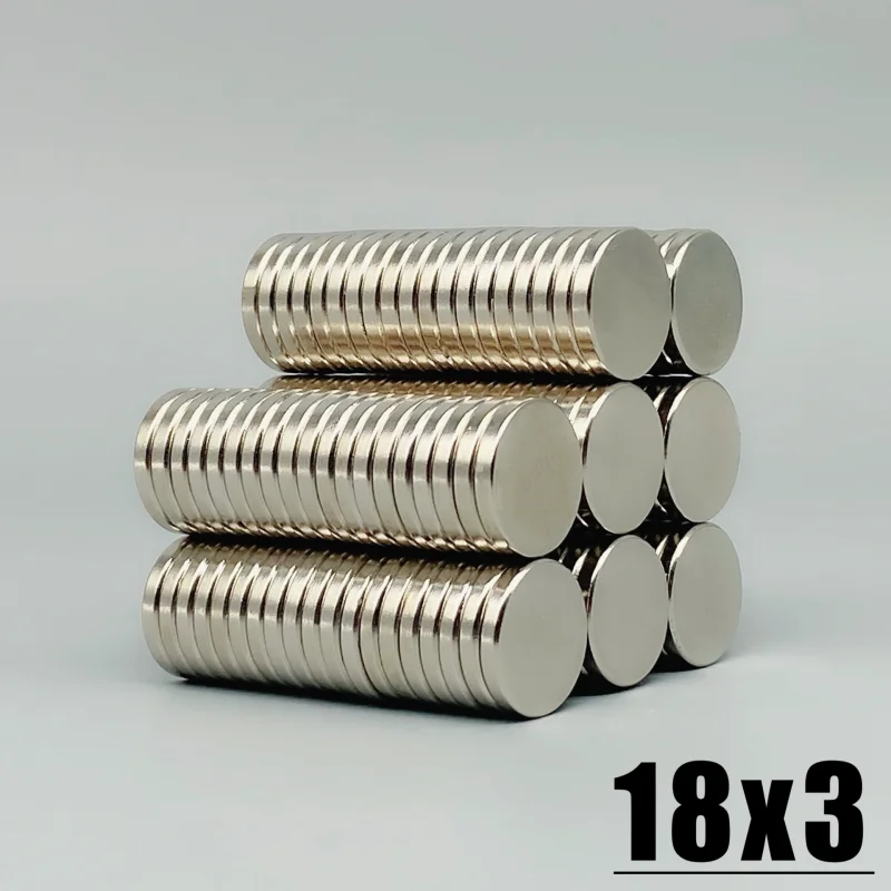 100-300pcs 18x3mm Magnet Strong Magnet Round Shape Garage Tool Craft Diy Fridge Magnets, Office Magnets 18*3 Accessory