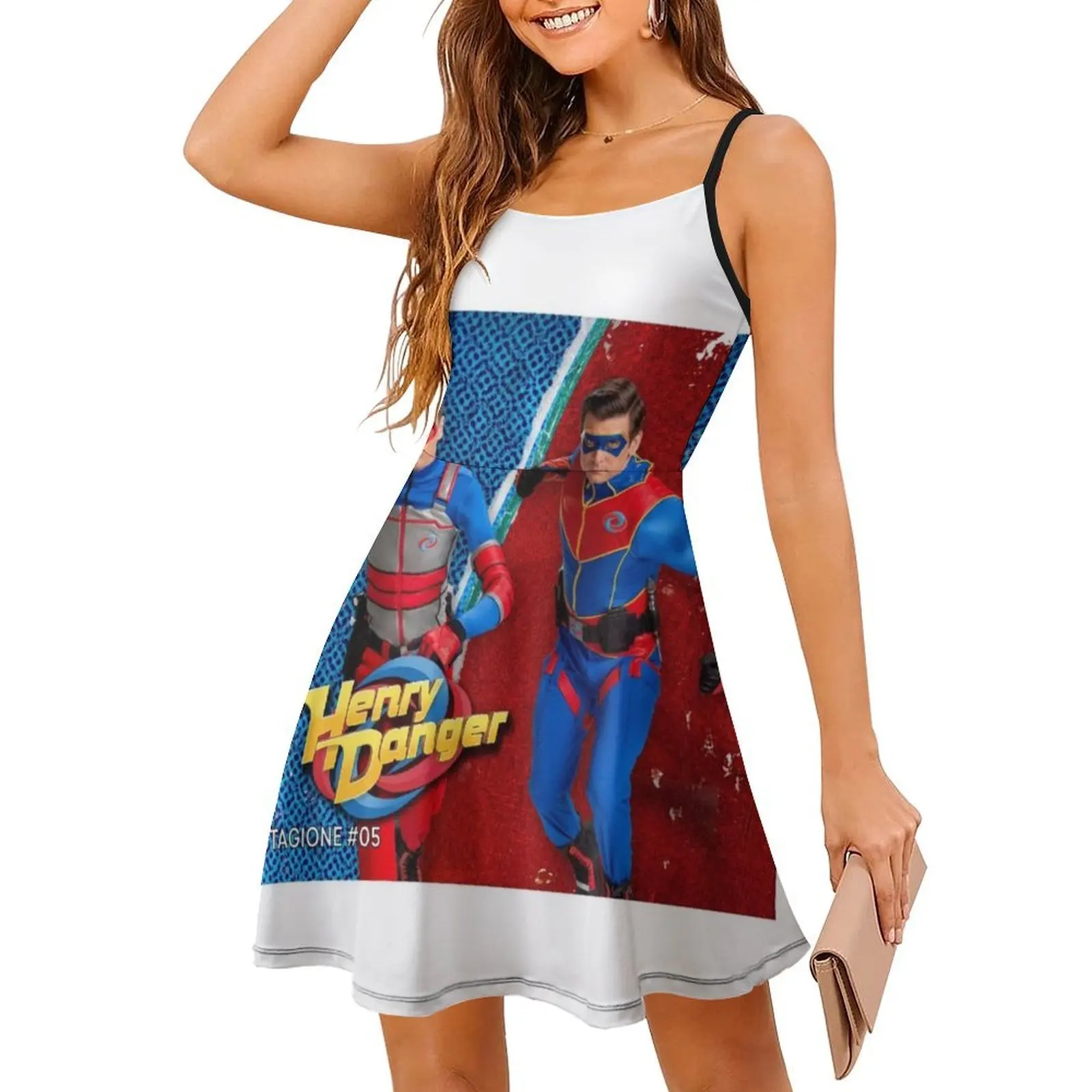 فستان حفلات نسائي من Henry Danger-Captain Man and Kid Danger ملابس نادي مطبوعة عصرية للإناث Henry Hart Ray