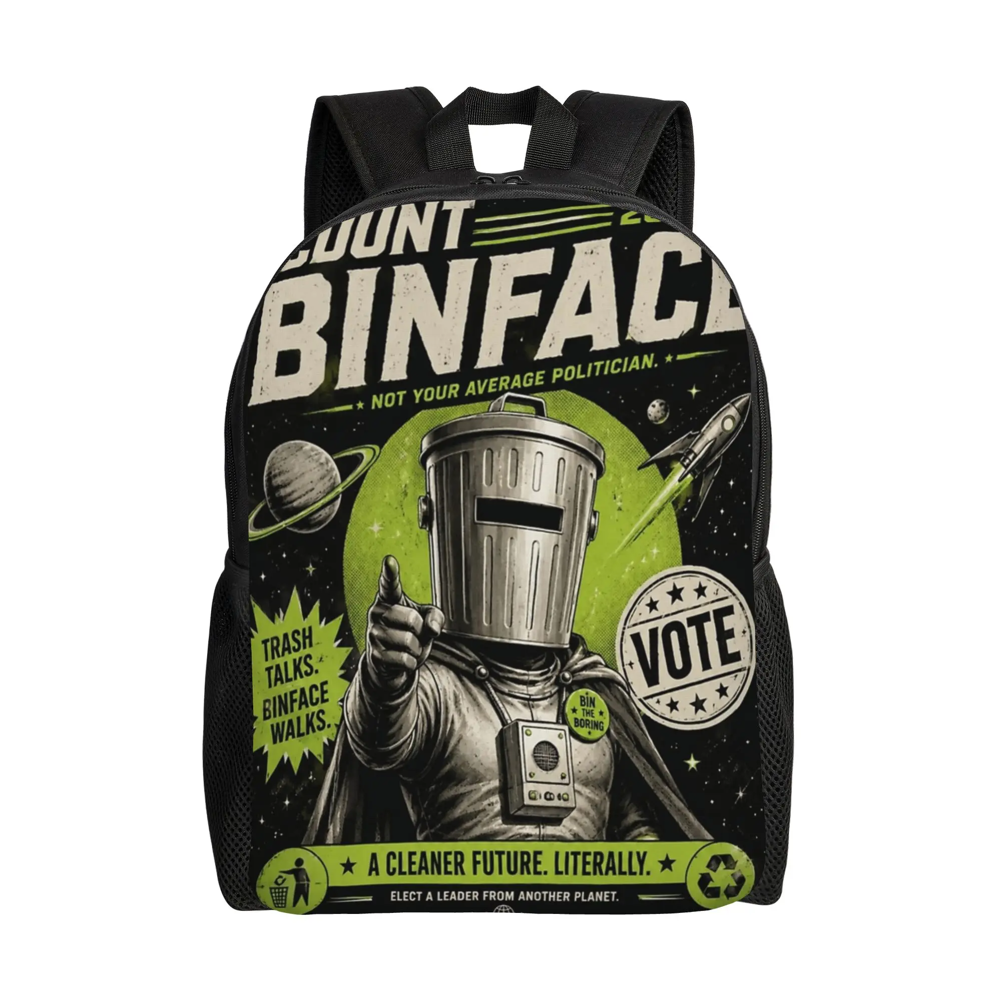 Vote Binface Count Binface Fashion Backpack Durable High School  Daypack for Men Women College Shoulder Bag