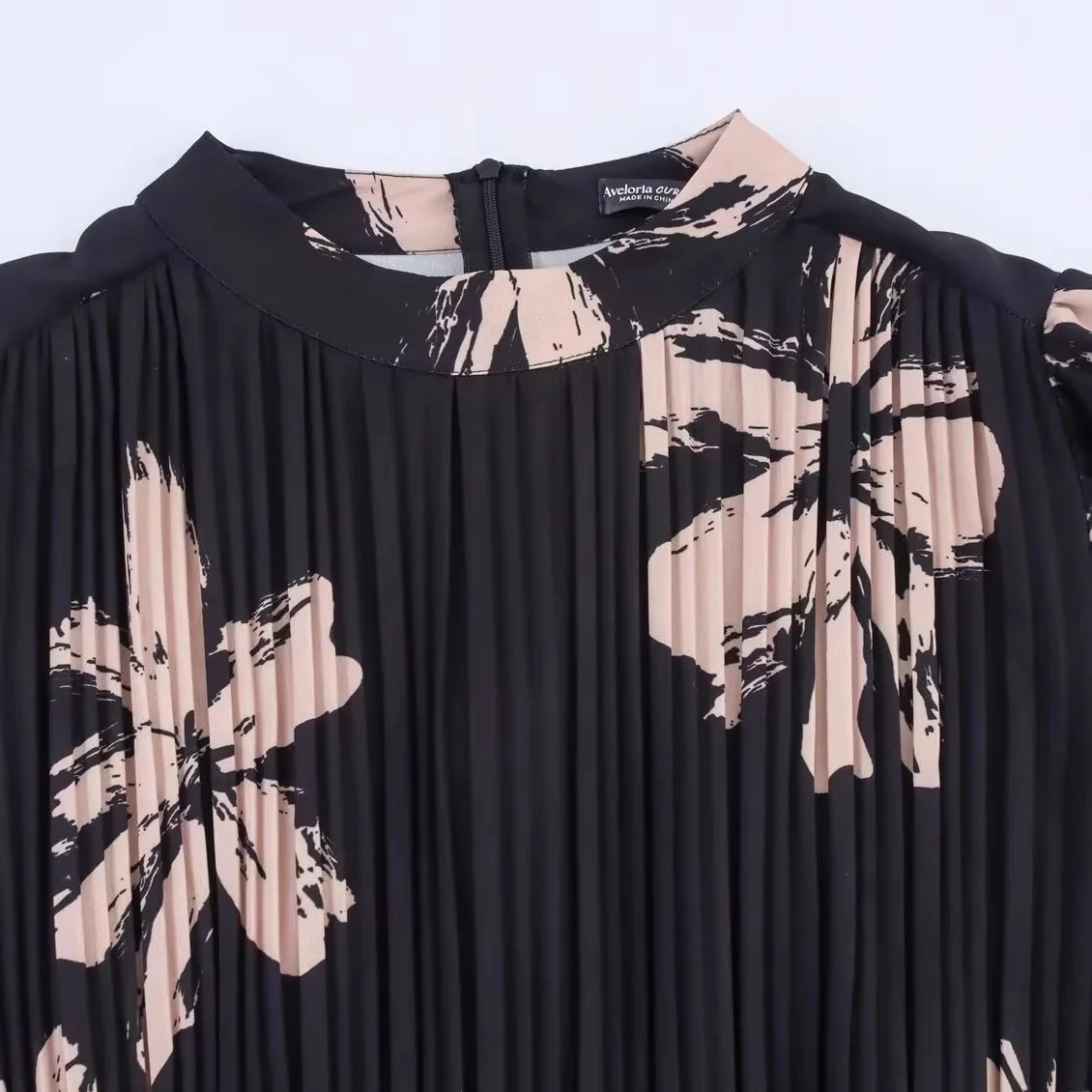 فستان أنيق بطباعة عصرية وياقة صغيرة وحزام خصر، تصميم جديد للنساء من JNLEAOG لربيع هذا العام، خصر مرتفع، مصنوع من ألياف البولي...