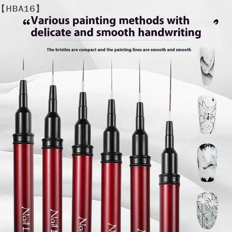 〔HBA16〕Nail Art Liner Brushes Gel Nail Brush Gel Nail Polish Painting Brush Drawing Nail Art Design Brush Pen