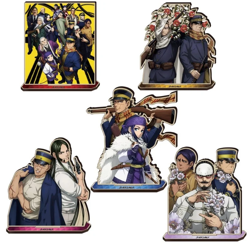 Q Version Anime Golden Kamuy Peripherals Acrylic Kawaii Standing Plate Tabletop Decoration Toy Otaku Birthday Cute Gift 15cm