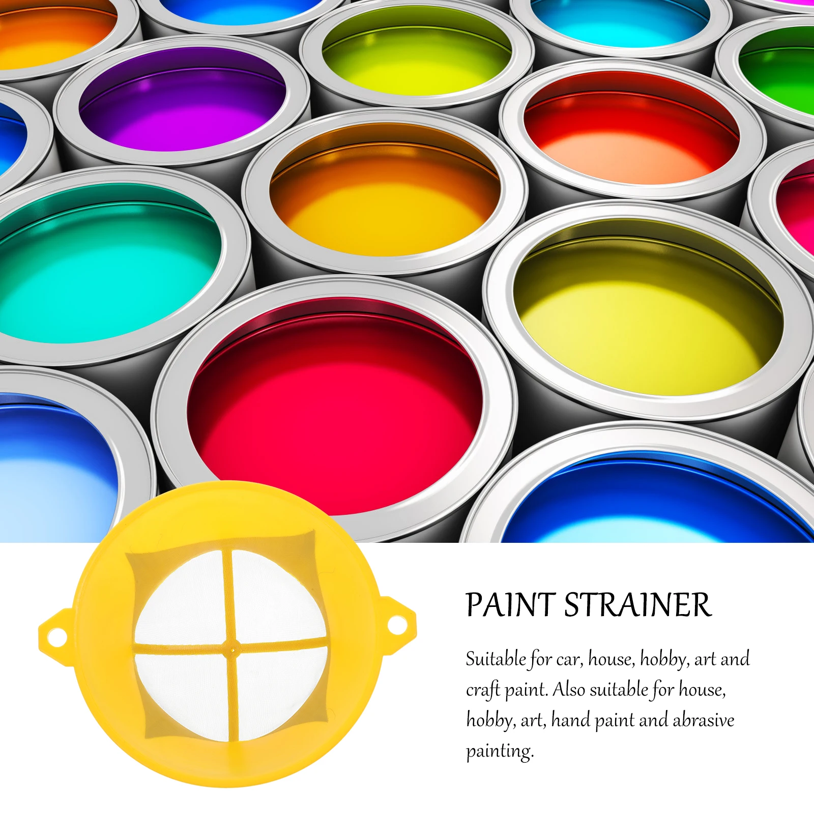 10pcs Paint Filter Mesh Strainer For Oil Paints Reusable Plastic Fine Screen Filter Impurities Suitable For Car