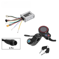 6 Pin LCD Display Controller for Hitway H5 Kickscooter Display with Locking Electric Scooter Instrument Dashboard Replace Parts