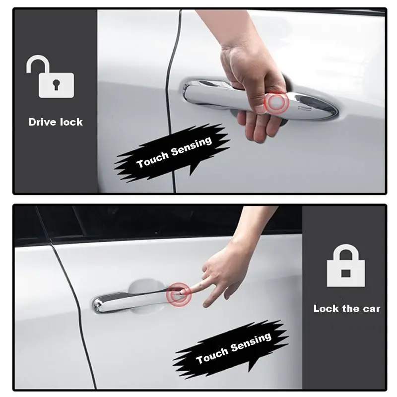 silvery Sensor Handle Intelligent Door Handle Modification Keyless entry For Toyota Camry 18-2022 Xv70 V70 70 for prius xw50 50