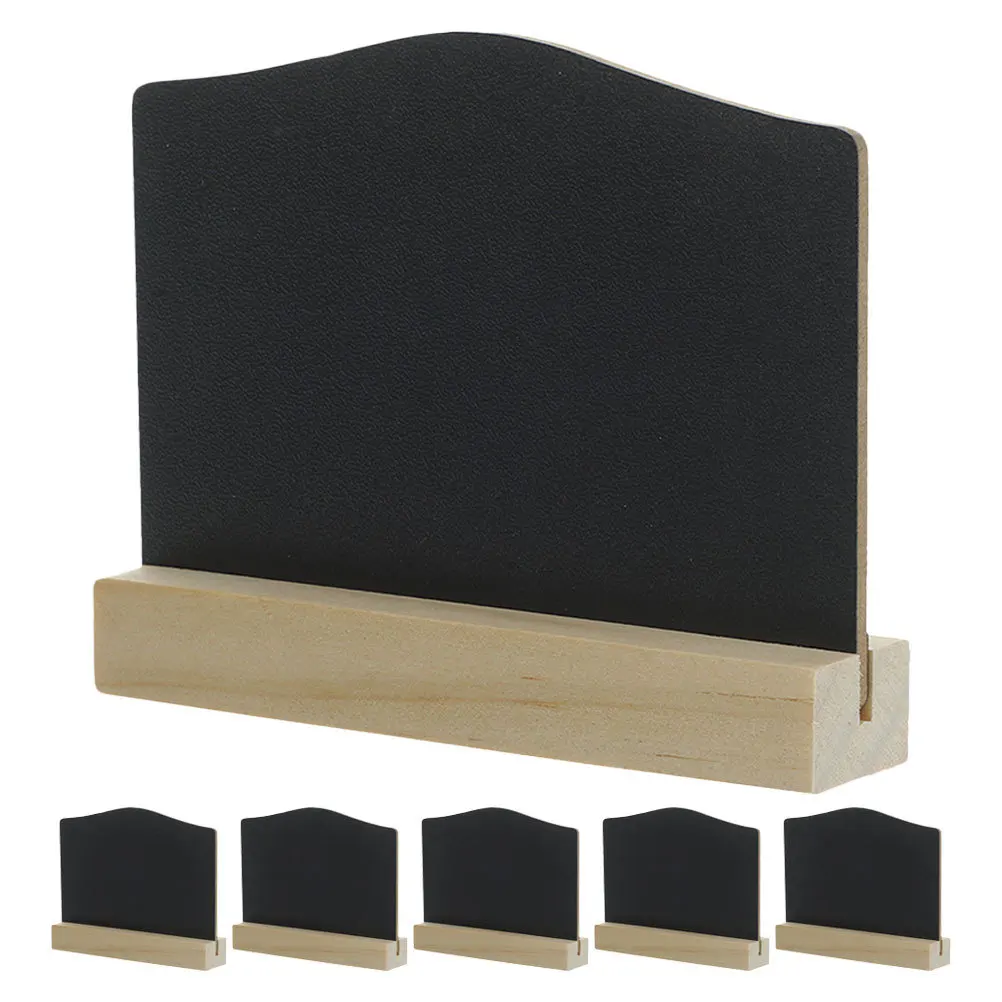 6Pcs Mini Chalkboard Sign Double Sided Small Blackboard Decor for Home Classroom Menu Reminder Message Board Use