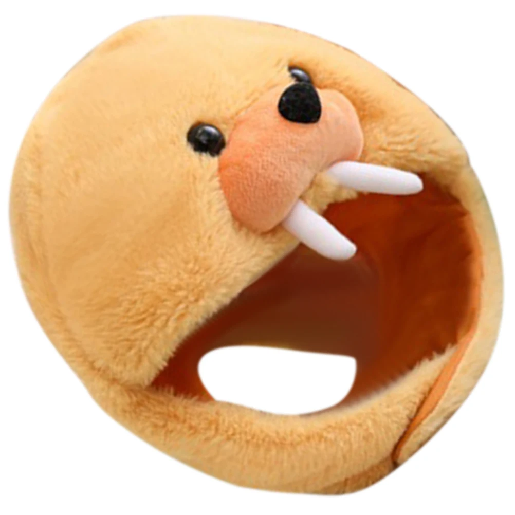 

Elephant Seal Hat Walrus Headwear Cartoon Animal Costume Hats For Adults Kids Party Selfie Cosplay Props Winter Accessory
