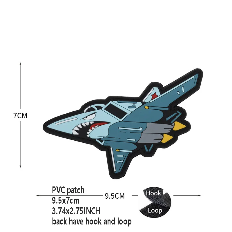 Mini IR riflettente a emissione di luce Laser Cut Aircraft Tactical Series Fighter Rubber Patch tessute zaino Patch per abbigliamento