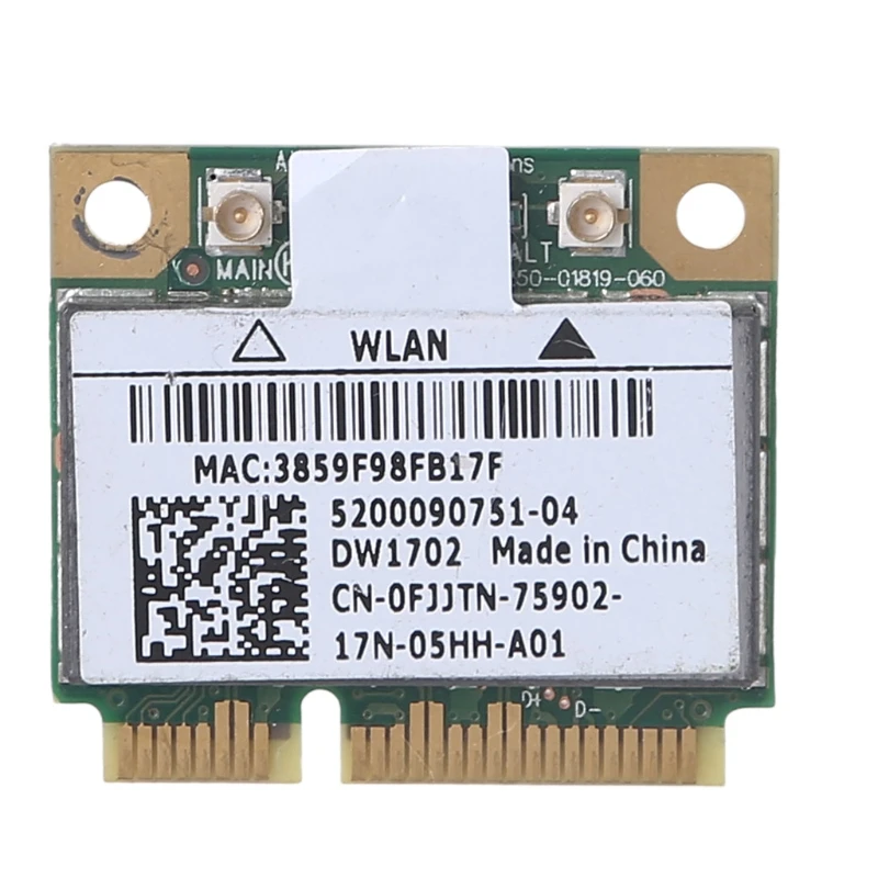 Card for Dell Dw1702 Atheros Ar5b195 Wireless and BT Bluetooth-compatible Combo Mini Card