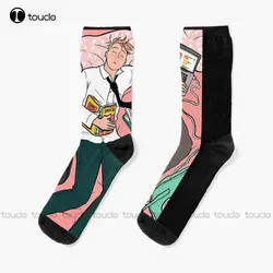 The Heartstop! Socks Boys Football Socks Fashion Creative Leisure Funny Art Abstract Oil Painting Socks Christmas New Year Gift