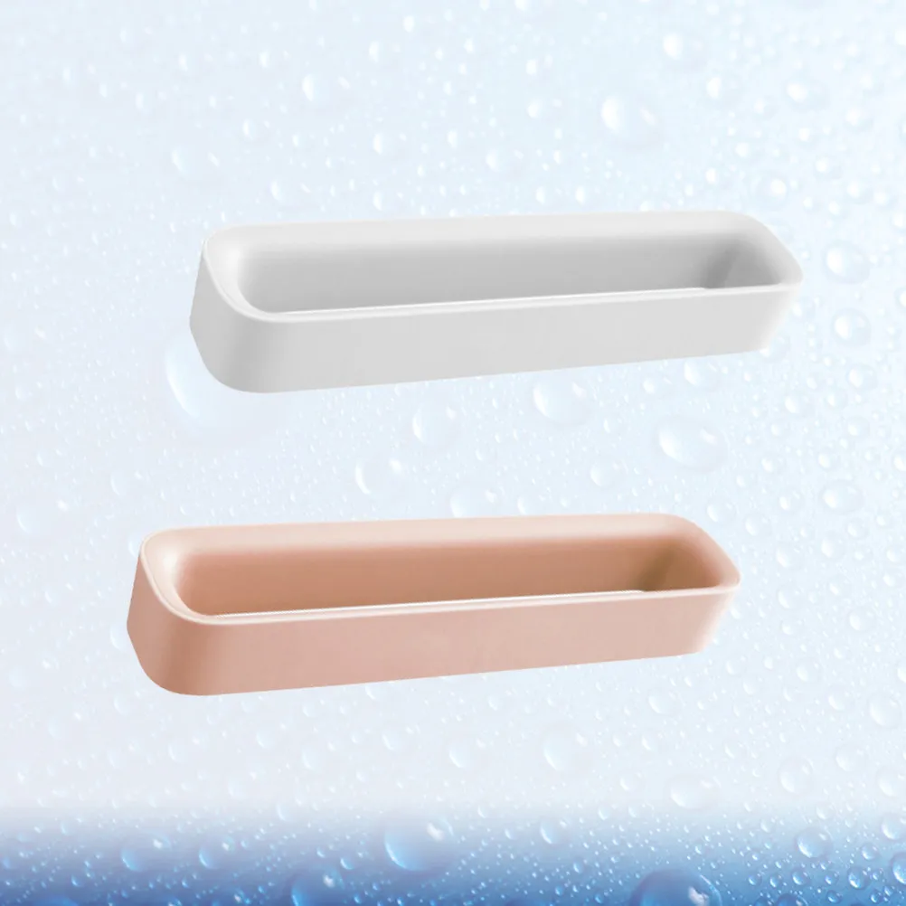 2Pcs Wall-Mounted Slippers Rack No-Drill Self-Adhesive Slipper Organizer for Bathroom Hallway Entryway Smooth Surfaces Slippers