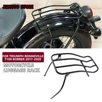 Motorcycle Solo Seat Rear Luggage Rack Holder Goods Shelves Trunk Rack For Triumph Bonneville T100 Bobber 2017-2020 Black Steel