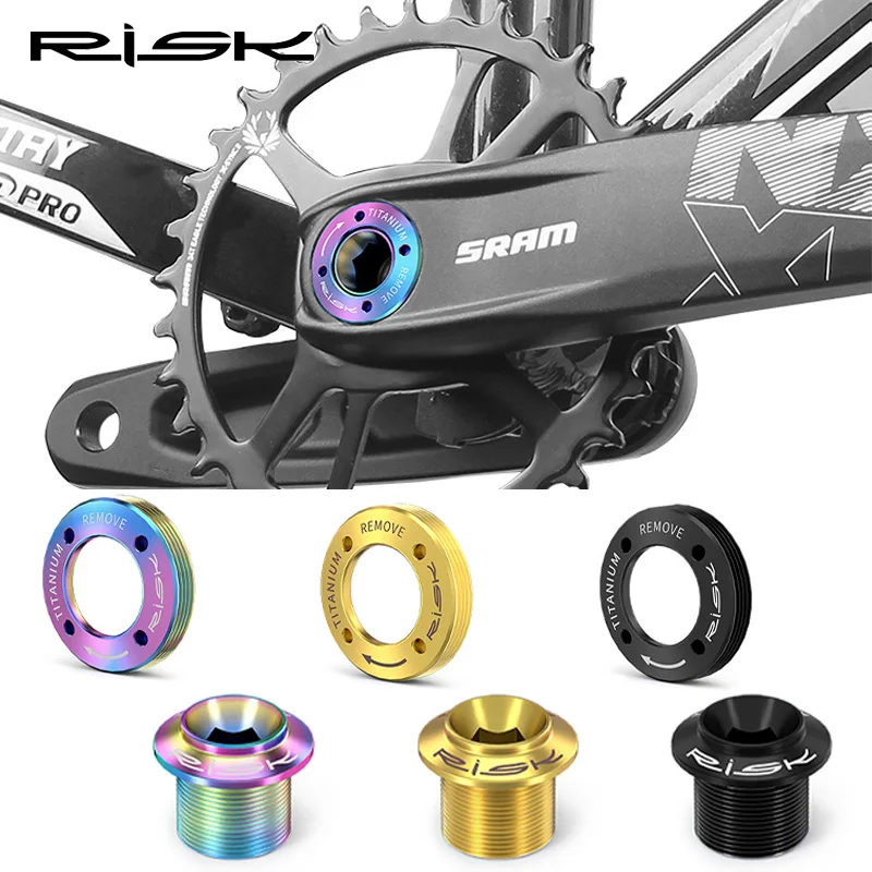 

RISK Титановый винт для велосипедного шатуна, горный дорожный велосипедный шатун с прокладкой, крышка шатуна для велосипеда, для шатунов Sram DUB
