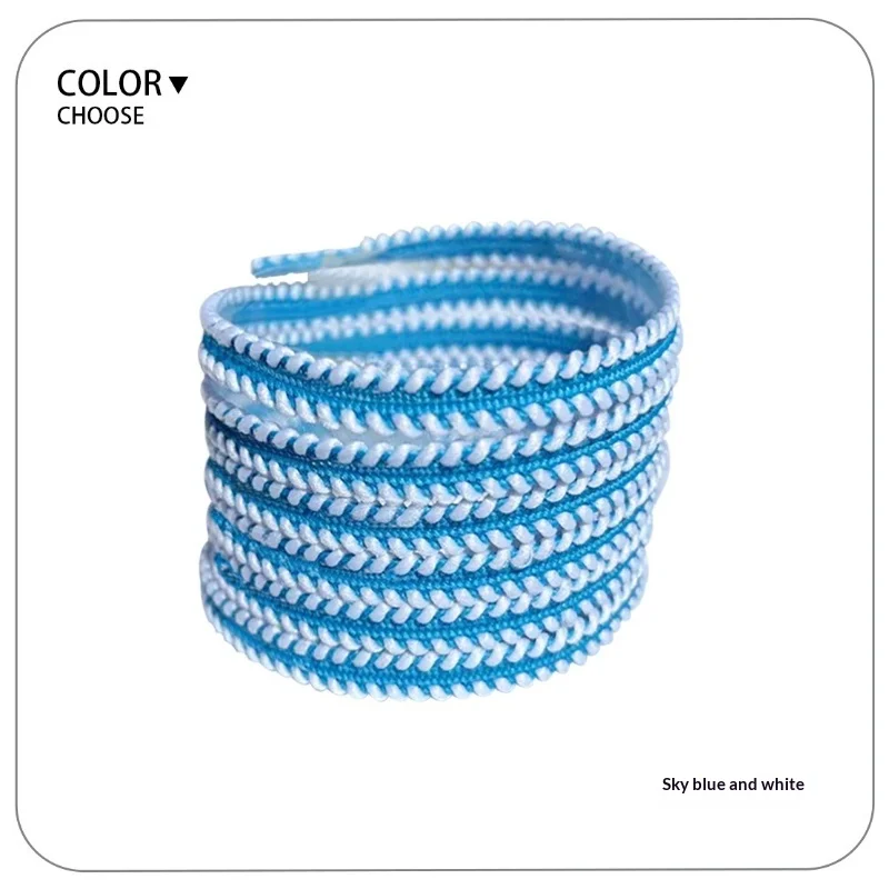 Wheat Ear Serrated Shoelaces, Candy Color Flat Replacement Laces for Men Women Sneakers