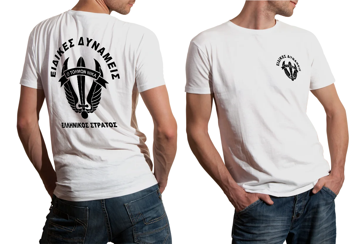 Greek Hellenic Army Special Forces 1st Paratroopers Brigade Raider Men T-shirt Short Casual 100% Cotton Shirts