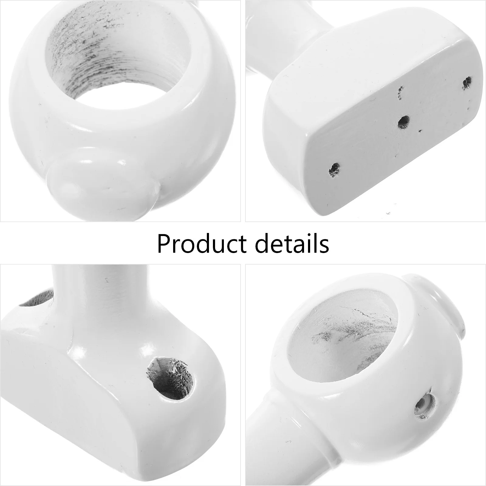 

2pcs Curtain Rod Brackets Heavy Duty Wooden Holders Wall Mounting Smooth Finish Living Room Bedroom Office Use Replacement