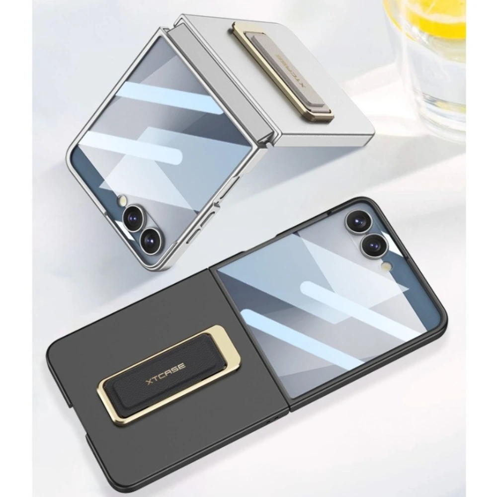 

Пленка для экрана Flip7 + чехол для телефона для ПК для Samsung Galaxy Z Flip 7, магнитный вращающийся невидимый кронштейн, ремешок на запястье, прочный складной чехол