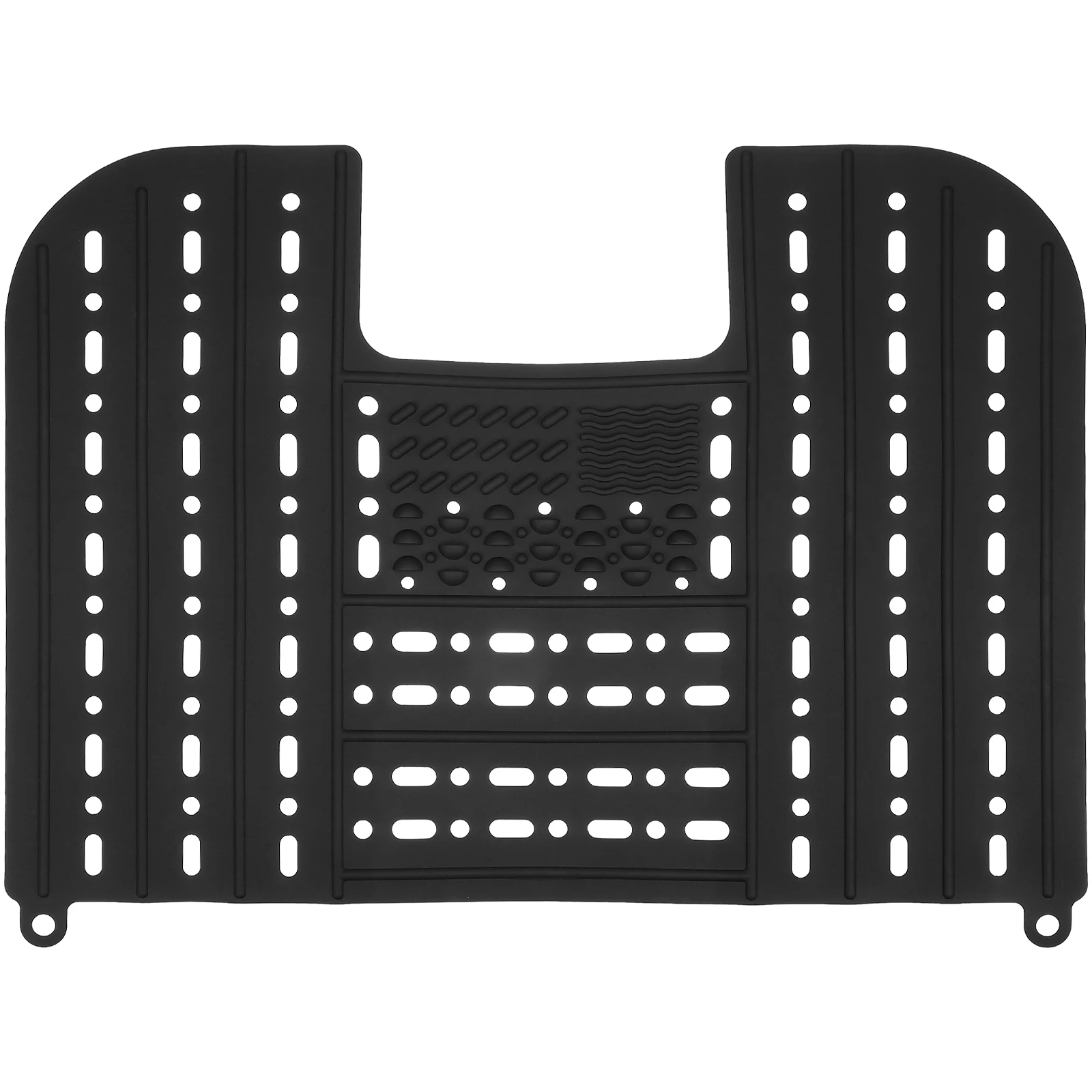 

1PC 55x43CM Black Foldable Bathroom Sink Cover Makeup Mat Vanity Drying ganizer Efficient Drainage Silicone Makeup Brush Cleaner