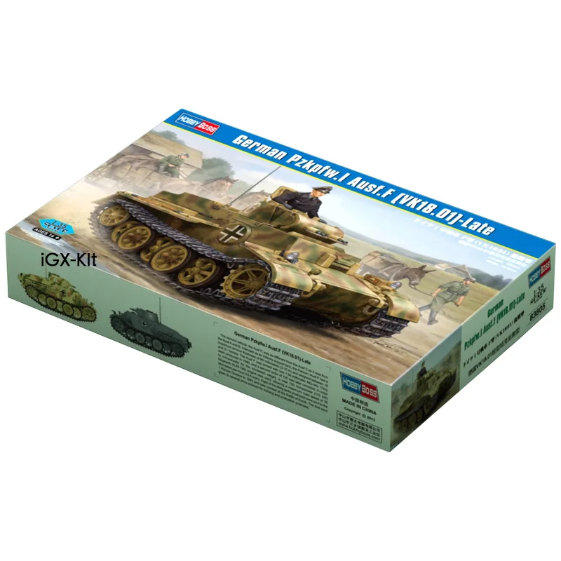 

HobbyBoss 83805 1/35 Scale German Panzer Pzkpfw I Ausf. F (VK 18.01) Late Military Gift Plastic Assembly Model Toy Building Kit