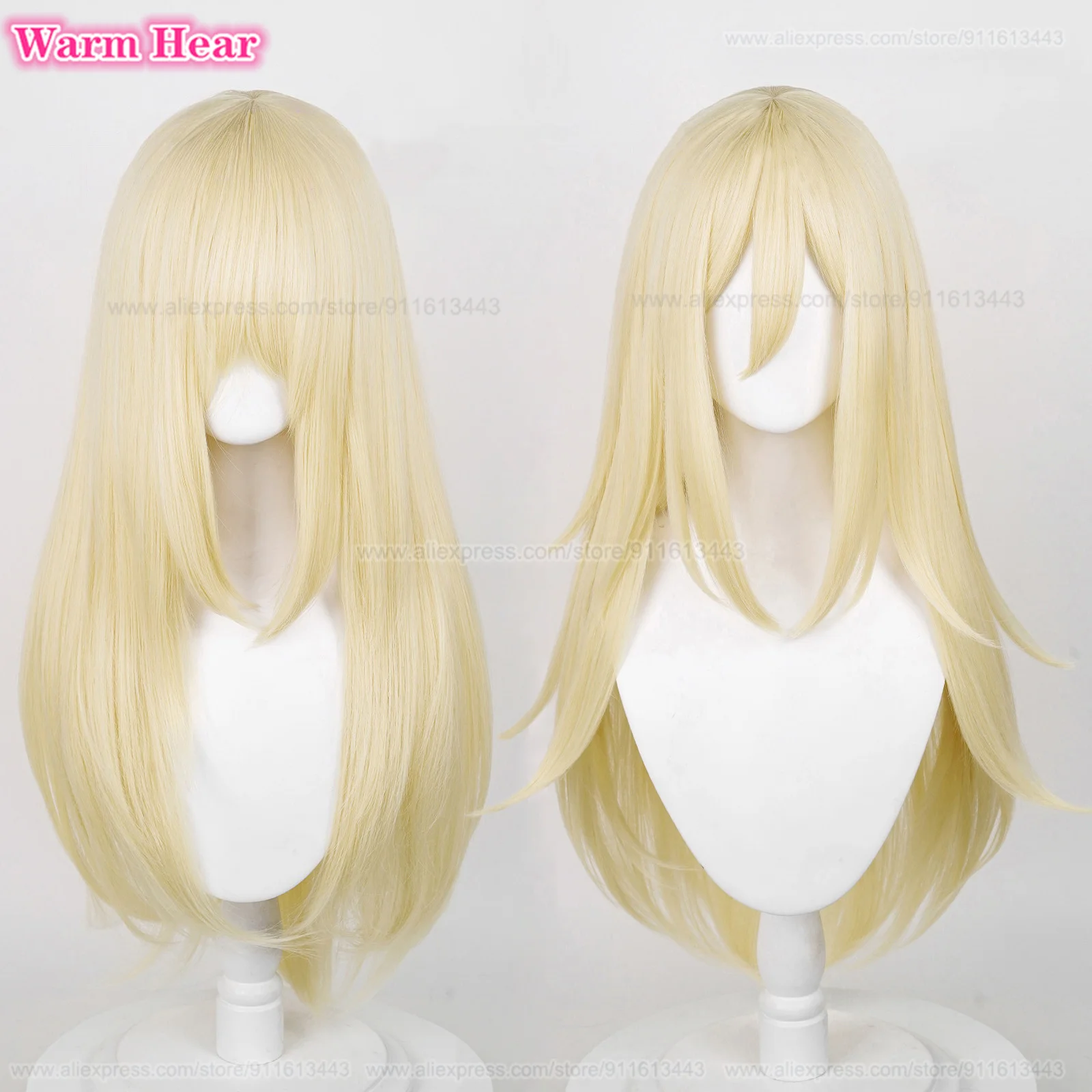 Rachel Garden Cosplay Wig para mulheres, cabelo longo ondulado, perucas de anime loura clara, resistente ao calor, cabelo sintético, Halloween, boné, 75cm