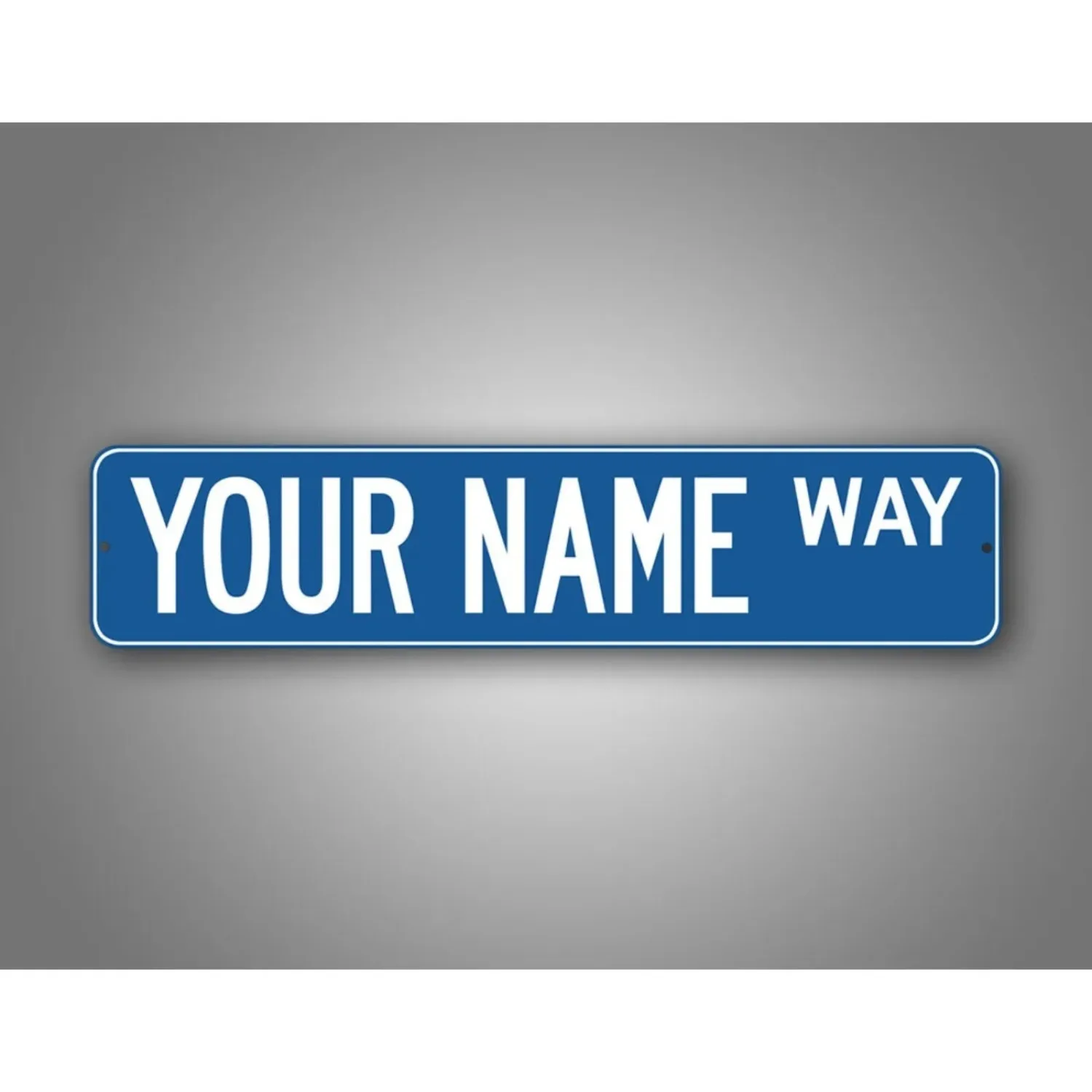 CIFbuy Customizable Vintage Blue Street Metal Sign, 4x18 Inch Waterproof Home Bar Man Cave Wall Decor